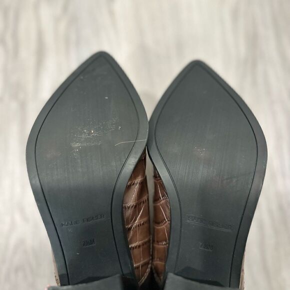 Marc Fisher Brown Faux Croc Ankle Boot 7.5 - Picture 5 of 5